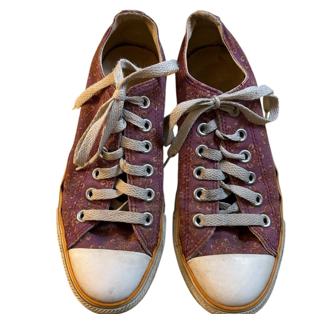 Converse All Star Pink and White Canvas Sneakers - Picture 2 of 9